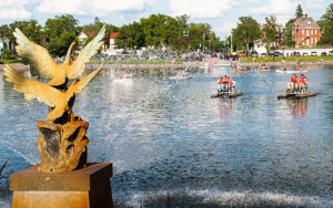 Lake in St. Cloud, Minnesota during Summertime on George festival