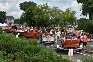 Photo of vintage boats at Manitou Days festival in White Bear Lake, Minnesota